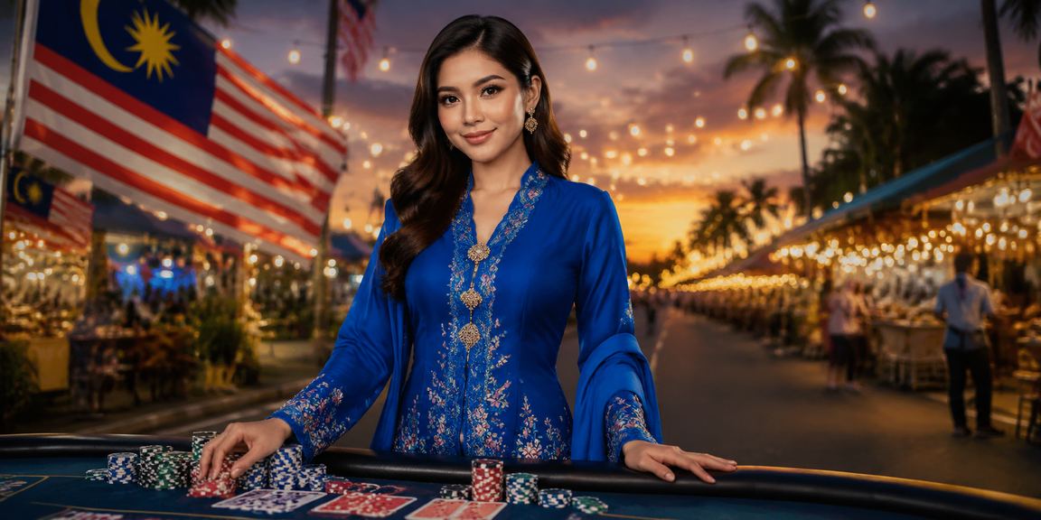 Permainan poker Malaysia dengan pakaian baju kurung